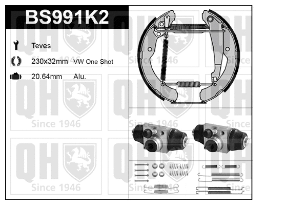 Brake Shoe Set (BS991K2)