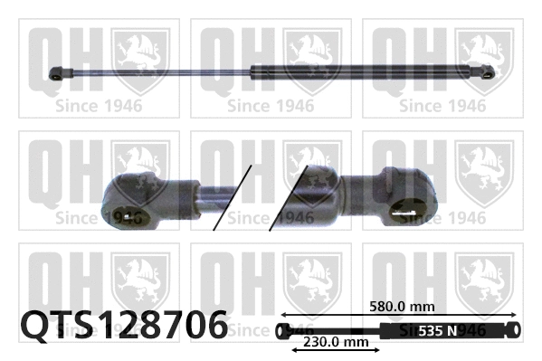 Gas Spring, boot/cargo area (QTS128706)
