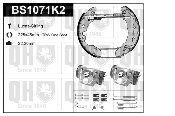 Brake Shoe Set (BS1071K2)