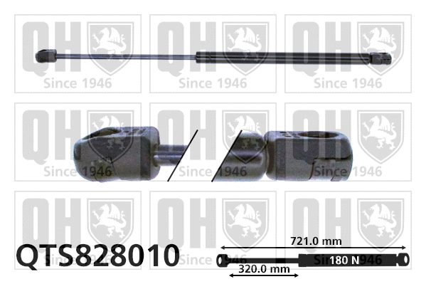 Gas Spring, bonnet (QTS828010)