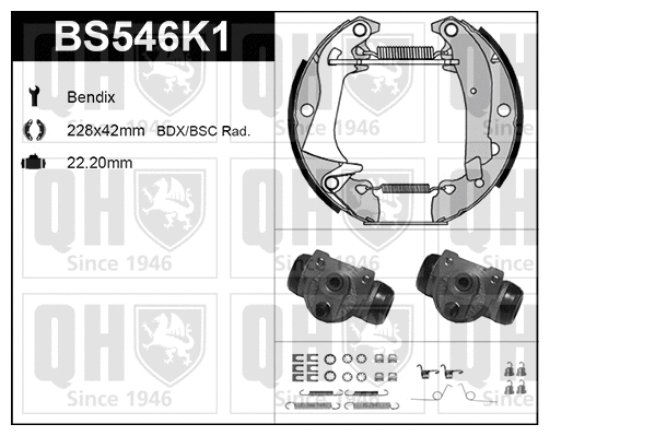 Brake Shoe Set (BS546K1)