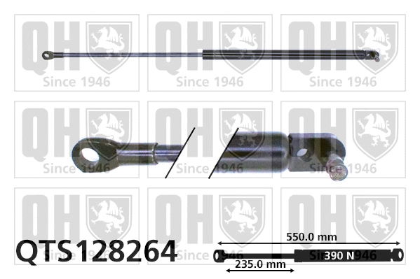 Gas Spring, boot/cargo area (QTS128264)