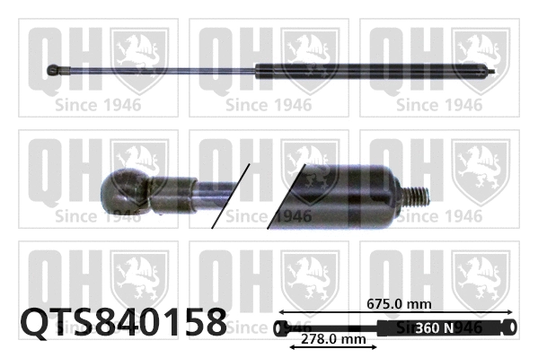 Gas Spring, boot/cargo area (QTS840158)