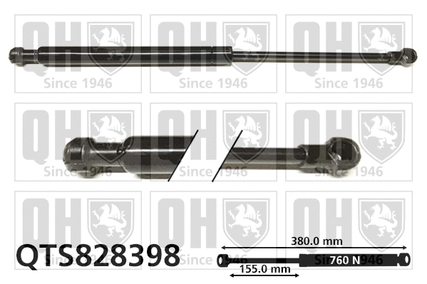 Gas Spring, boot/cargo area (QTS828398)