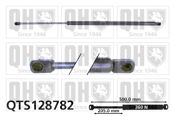 Gas Spring, boot/cargo area (QTS128782)