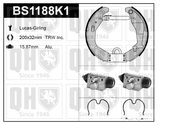 Brake Shoe Set (BS1188K1)