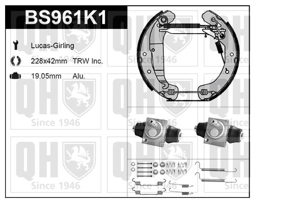 Brake Shoe Set (BS961K1)