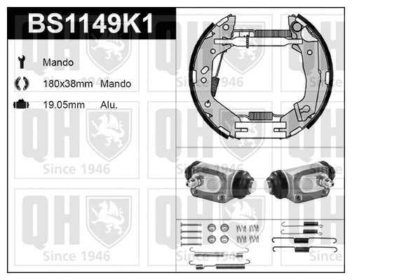 Brake Shoe Set (BS1149K1)