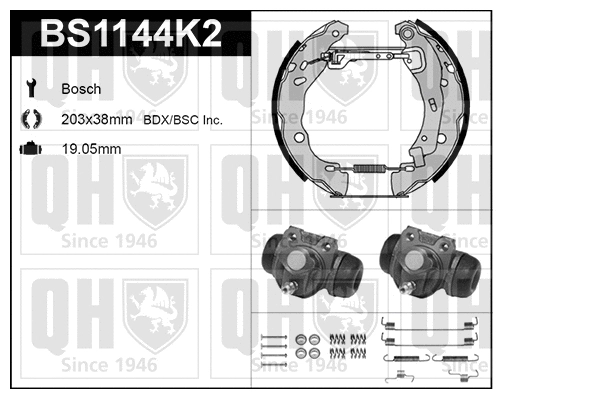 Brake Shoe Set (BS1144K2)