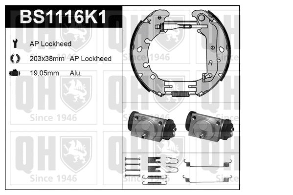 Brake Shoe Set (BS1116K1)