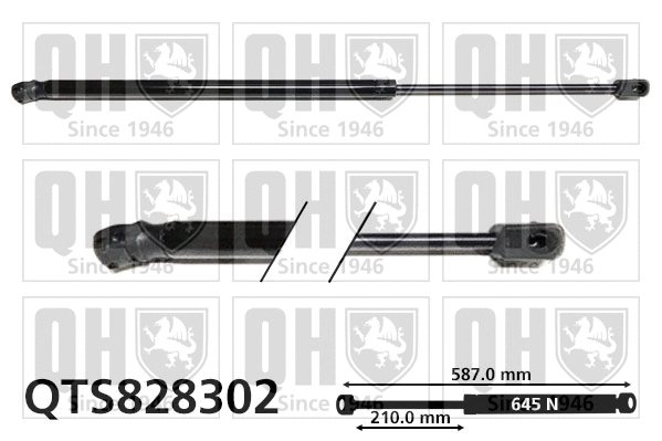 Gas Spring, boot/cargo area (QTS828302)