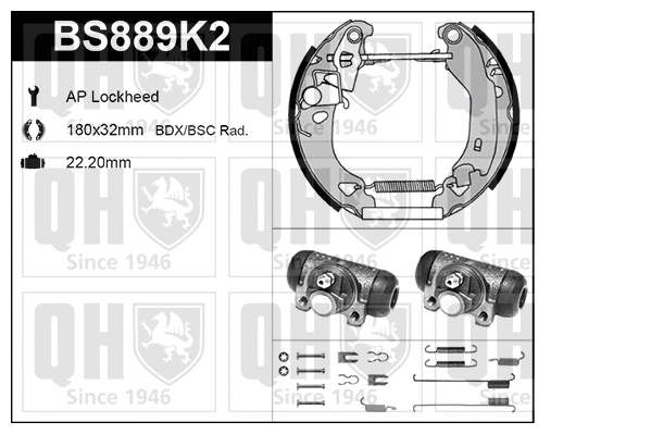 Brake Shoe Set (BS889K2)