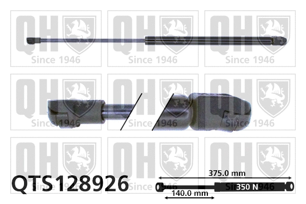 Gas Spring, bonnet (QTS128926)