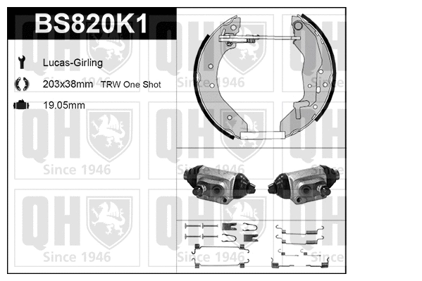 Brake Shoe Set (BS820K1)