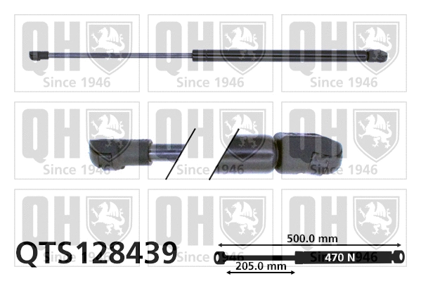Gas Spring, boot/cargo area (QTS128439)
