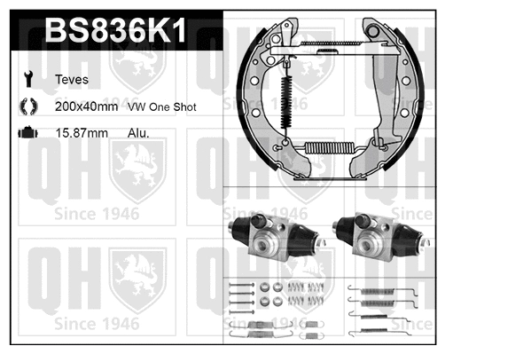 Brake Shoe Set (BS836K1)