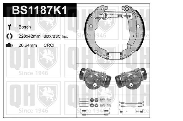 Brake Shoe Set (BS1187K1)