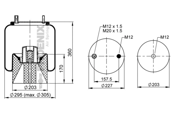 Bellow, air suspension (1 DK 20 A-51)
