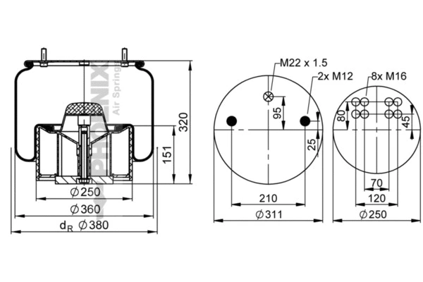 Bellow, air suspension (1 DK 32 K-2)