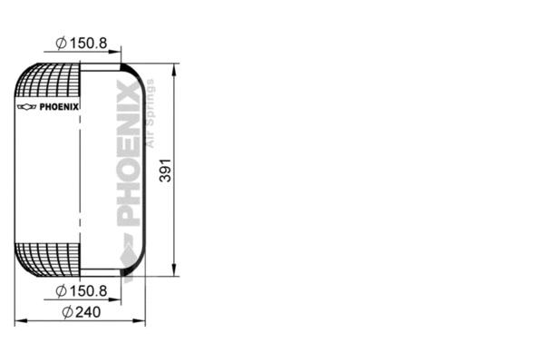 Bellow, air suspension (1 E 25)