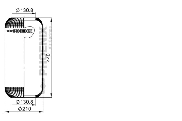 Bellow, air suspension (1 E 21 E)