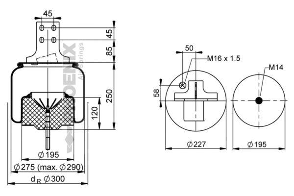 Bellow, air suspension (1 DF 20 G-3)