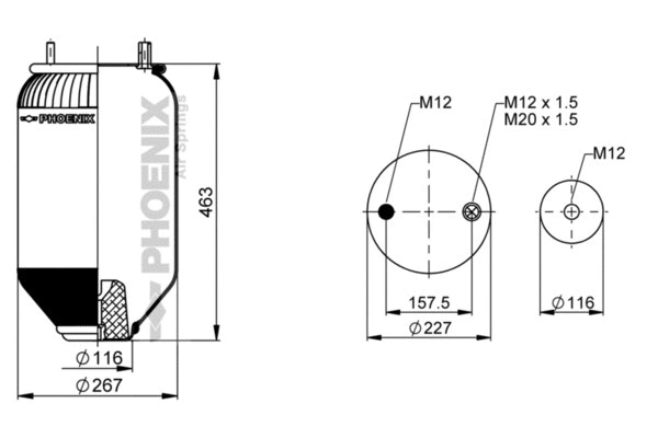 Bellow, air suspension (1 DK 23 K-1 NP)