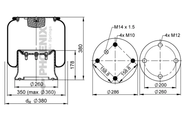Bellow, air suspension (1 D 28 B-9)