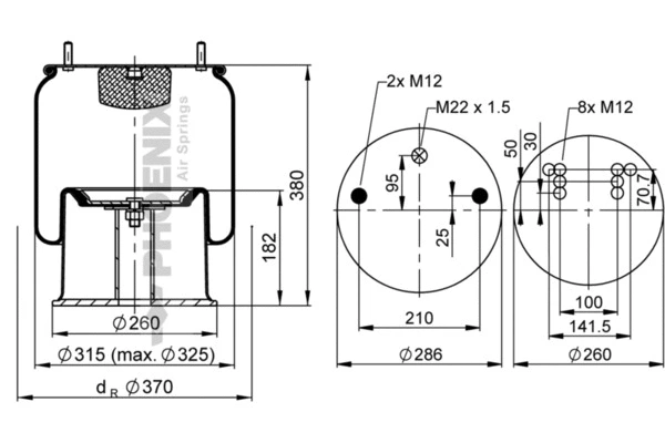 Bellow, air suspension (1 DK 28 F-3)