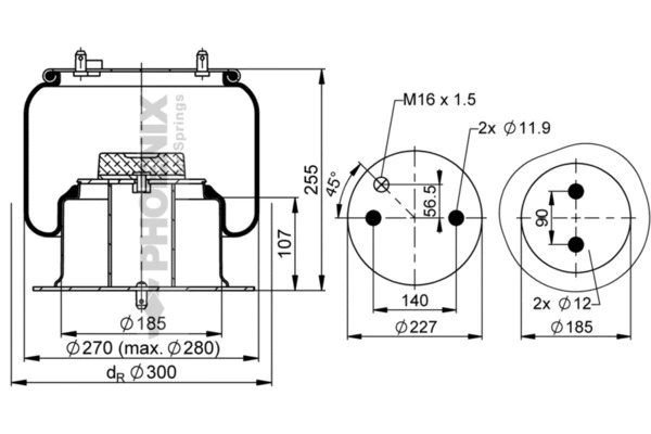Bellow, air suspension (1 DF 20 C-4)
