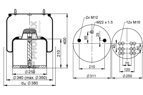 Bellow, air suspension (1 DK 32 L-1)