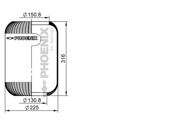 Bellow, air suspension (1 E 23 A)