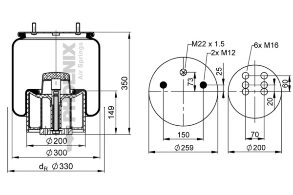 Bellow, air suspension (1 DK 21 K-2)