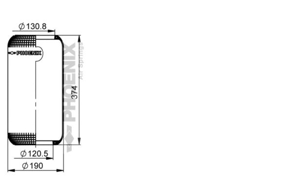 Bellow, air suspension (1 E 18 C)