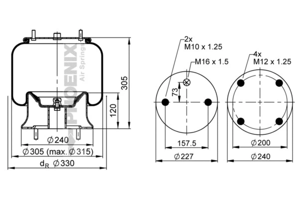 Bellow, air suspension (1 DK 23 F-1)