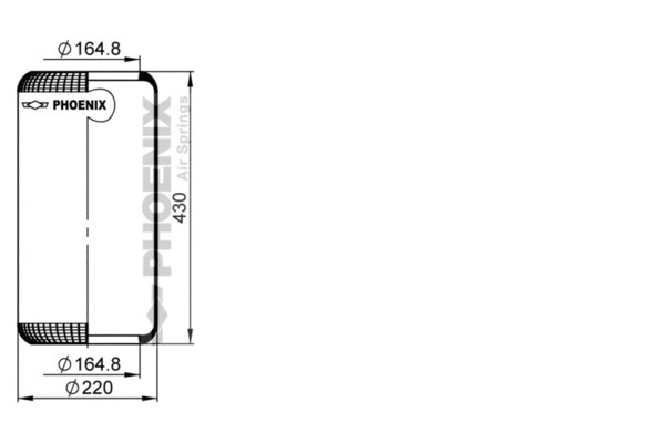 Bellow, air suspension (2 E 23)