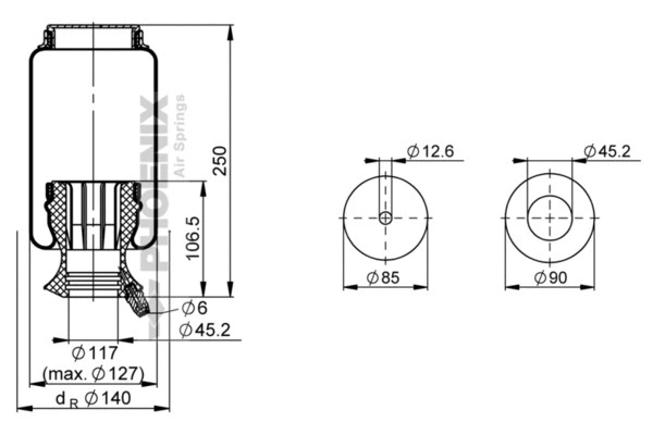 Bellow, air suspension (C 075 140 011)
