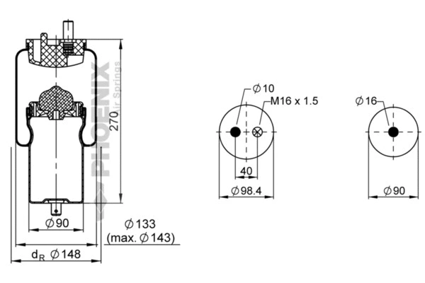 Bellow, air suspension (C 091 340)