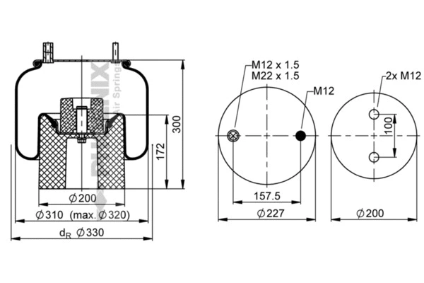 Bellow, air suspension (1 DK 21 A-31)