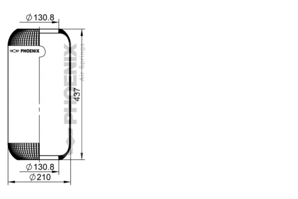 Bellow, air suspension (1 E 21 C)