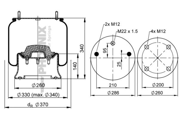 Bellow, air suspension (1 D 28 A-10)