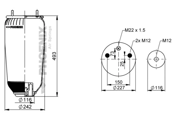 Bellow, air suspension (1 DK 21 A-4 NP)