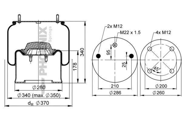 Bellow, air suspension (1 D 28 E-1)