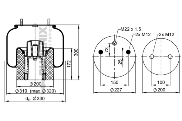 Bellow, air suspension (1 DK 21 A-4)