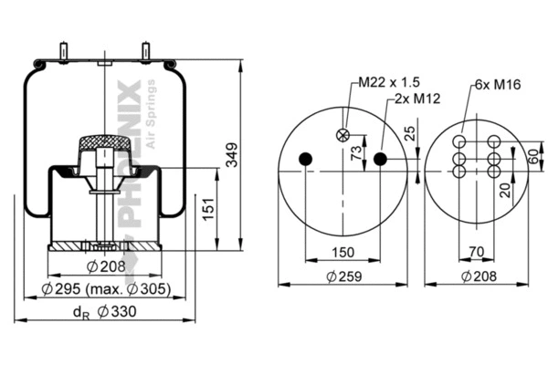 Bellow, air suspension (1 DK 21 K-1)