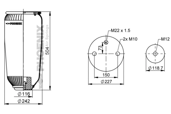 Bellow, air suspension (1 DK 20 A-1 NP)