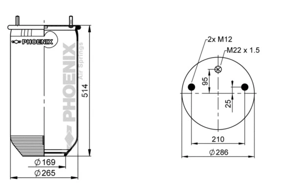 Bellow, air suspension (1 D 28 B-10 NP)