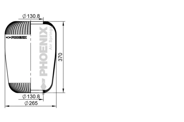 Bellow, air suspension (1 F 26 C)
