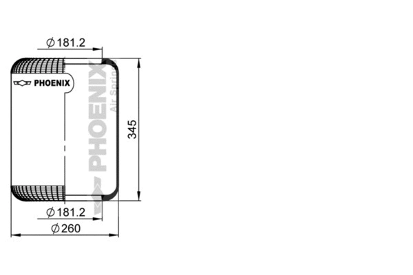 Bellow, air suspension (1 E 26)