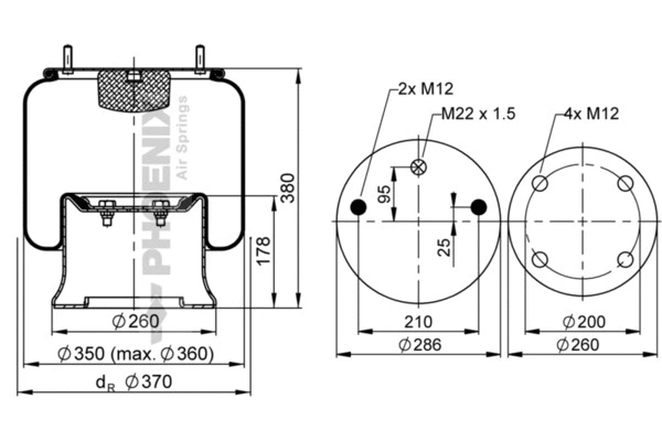 Bellow, air suspension (1 D 28 F-1)